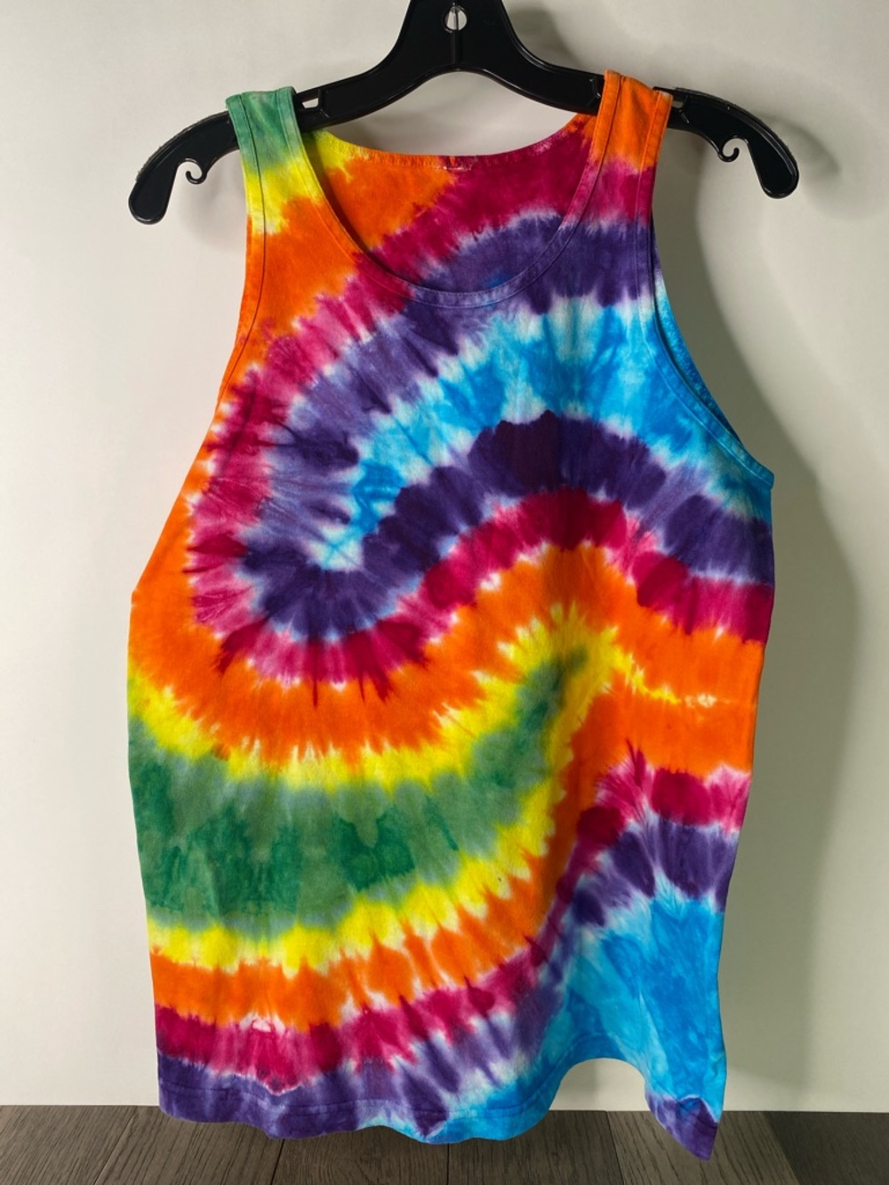 Hanes Tie-Dye Men’s Large Tank Top - Rainbow Spiral - 1417